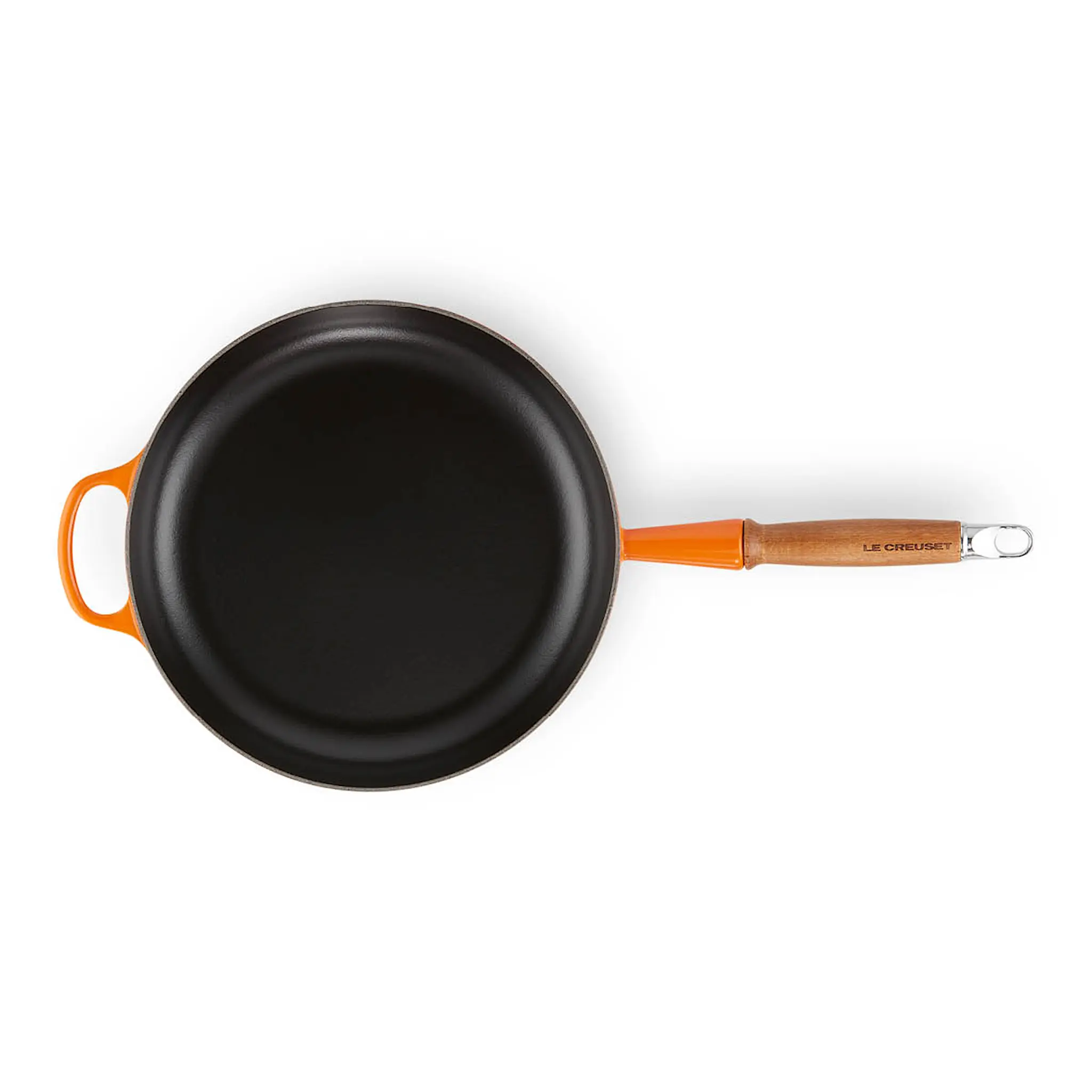Le Creuset Signature støpejernspanne med trehåndtak 28 cm