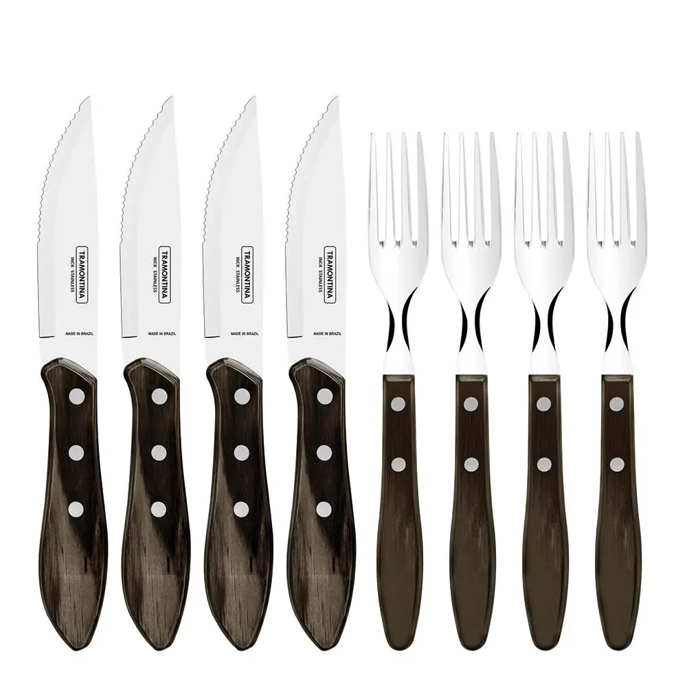 Churrasco biffbestikk 8 deler brun