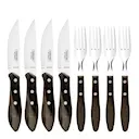 Churrasco grillbestick 8 delar brun
