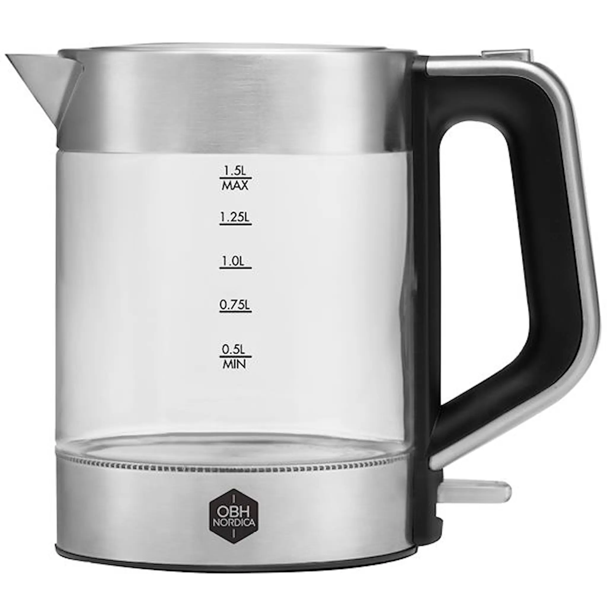 OBH Nordica Venice Vattenkokare Glas/Rostfritt Stål 1,5L