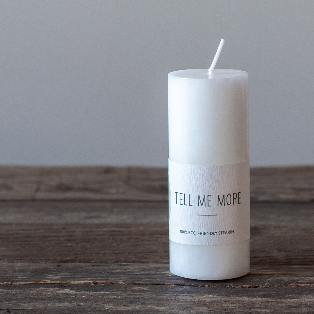Tell Me More Luna Pöytäkynttilä 4x10 cm