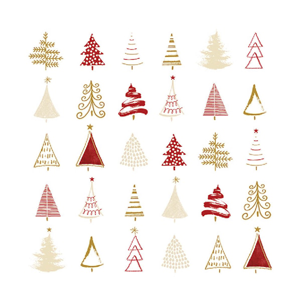 Servett 33x33 cm 20-pack Christmas Tree Doodles