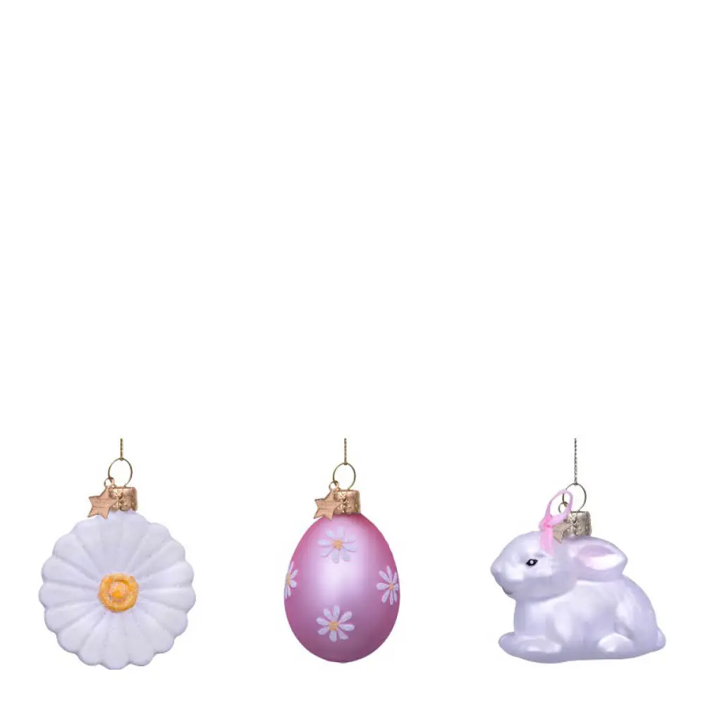 Pääsiäiskoriste Blooming Bunny 6 cm 3 kpl
