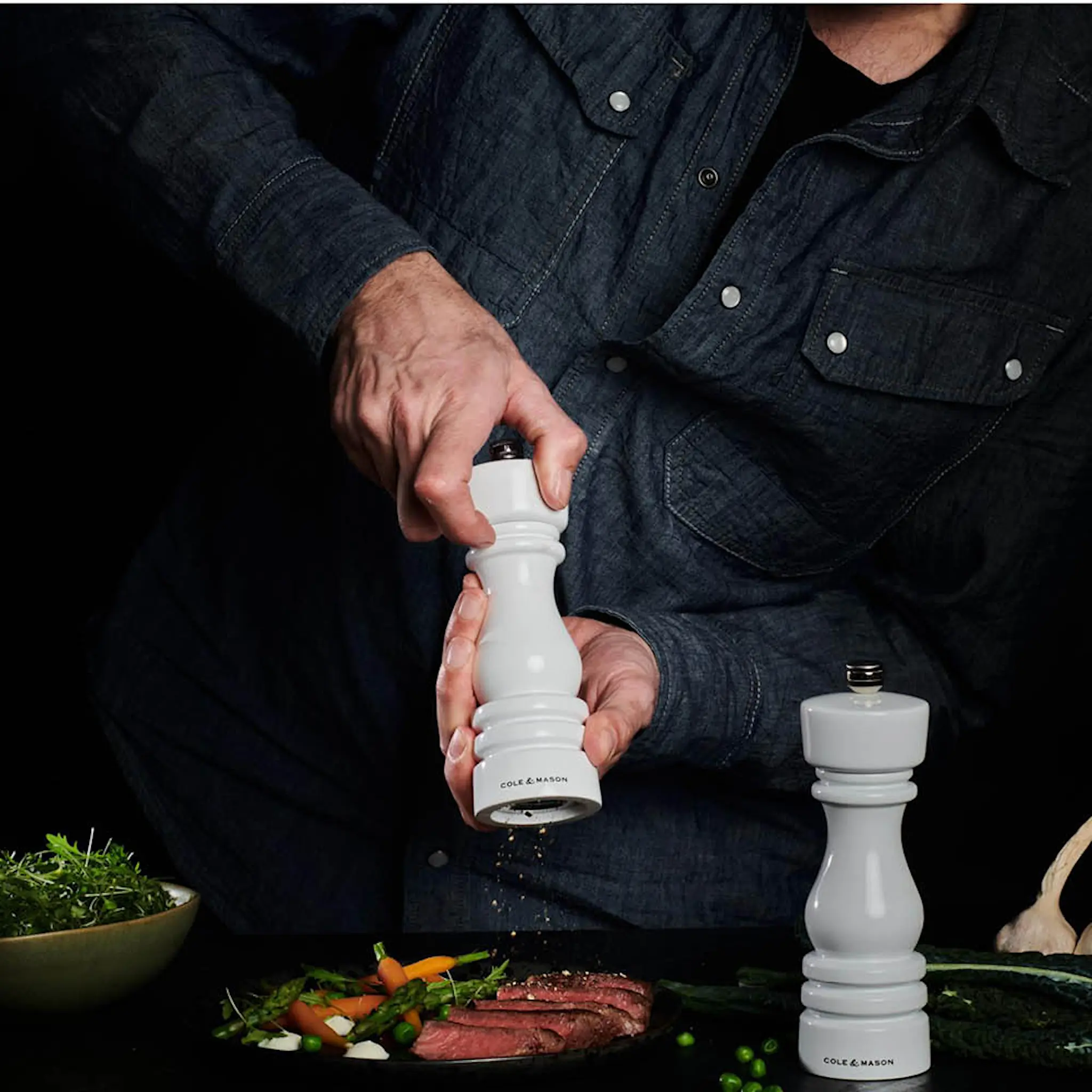 Cole & Mason London pepperkvern 18 cm hvit