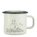 Mumin Emaljmugg Sommarflört 37 cl vit