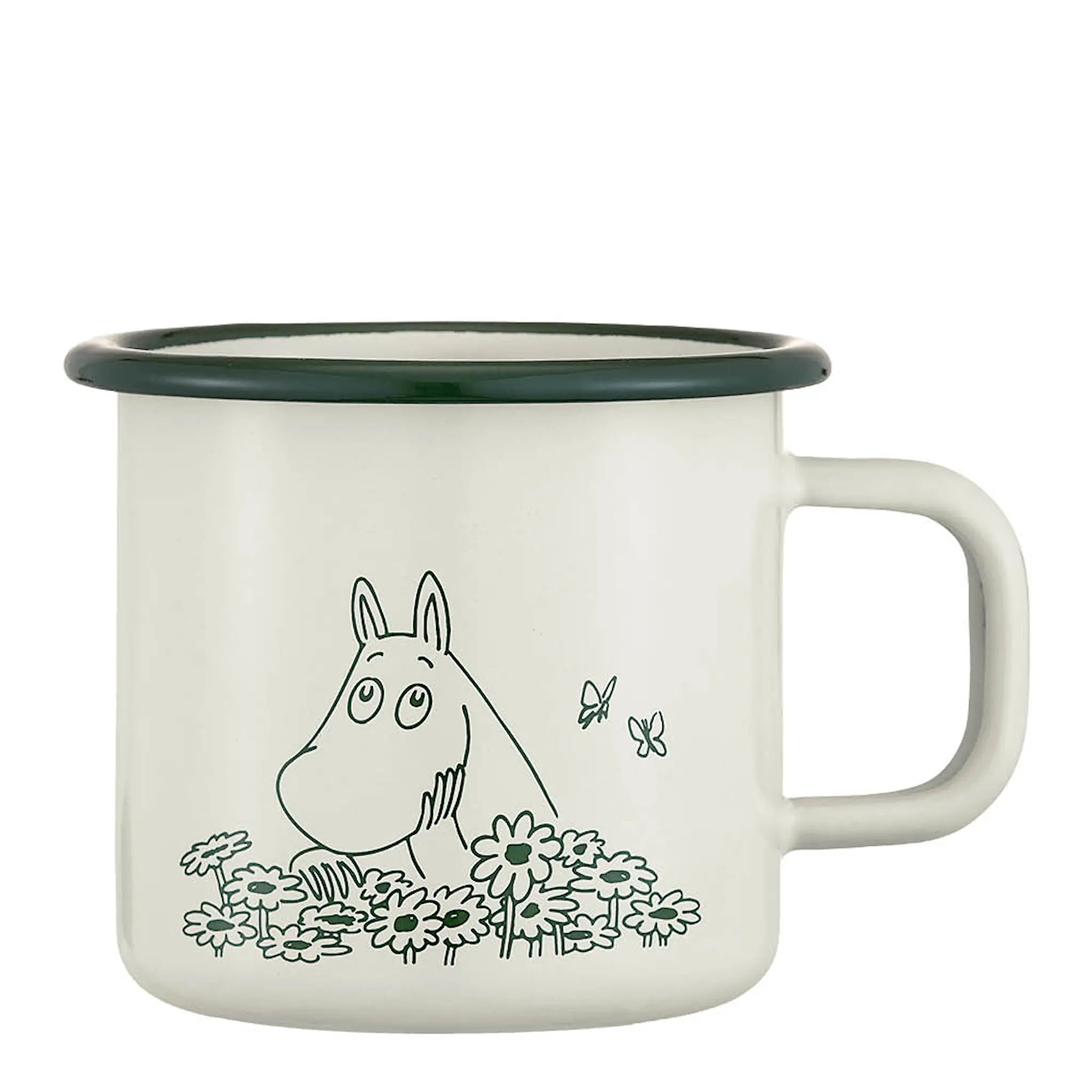 Muurla Mumin Emaljmugg Sommarflört 37 cl vit