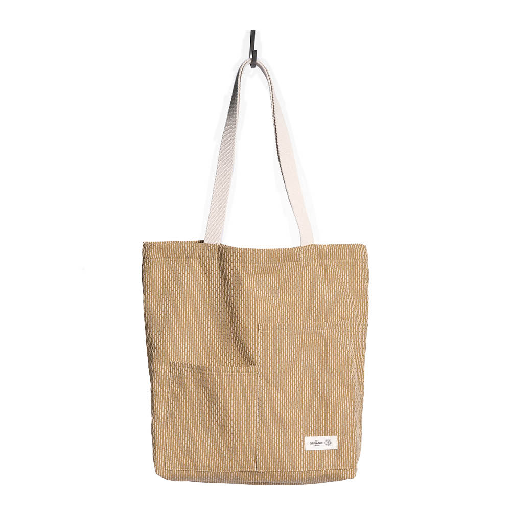 The Organic Company Piqué handlenett 30x35 cm khaki stone