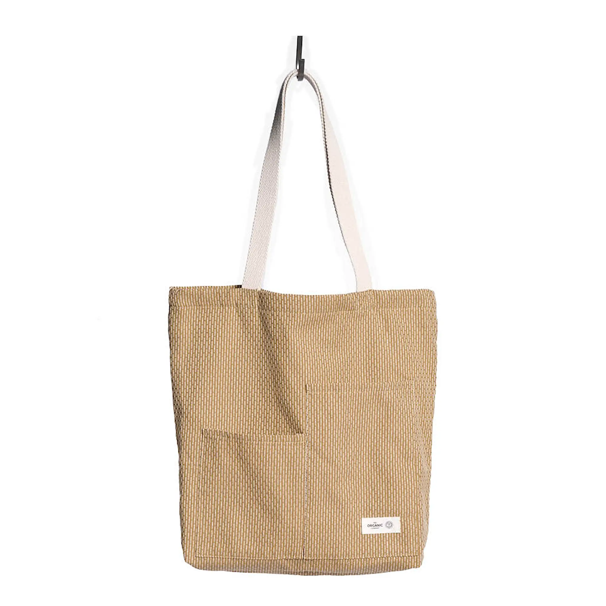 The Organic Company Piqué ostoskassi 30x35 cm khaki stone