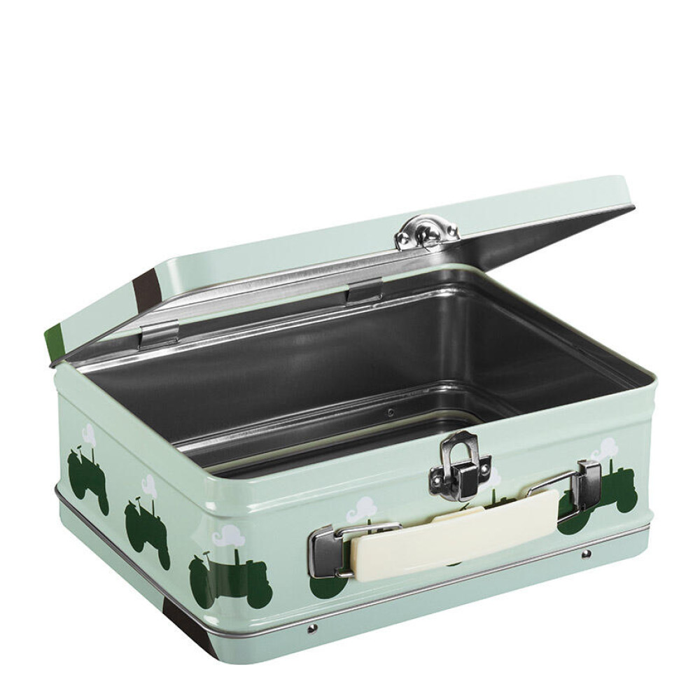 Blafre Traktor & Lada plåtväska 19x16 cm blågrön