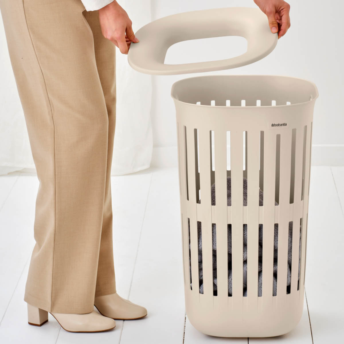 Brabantia Collect-It tvättkorg 55 L soft beige