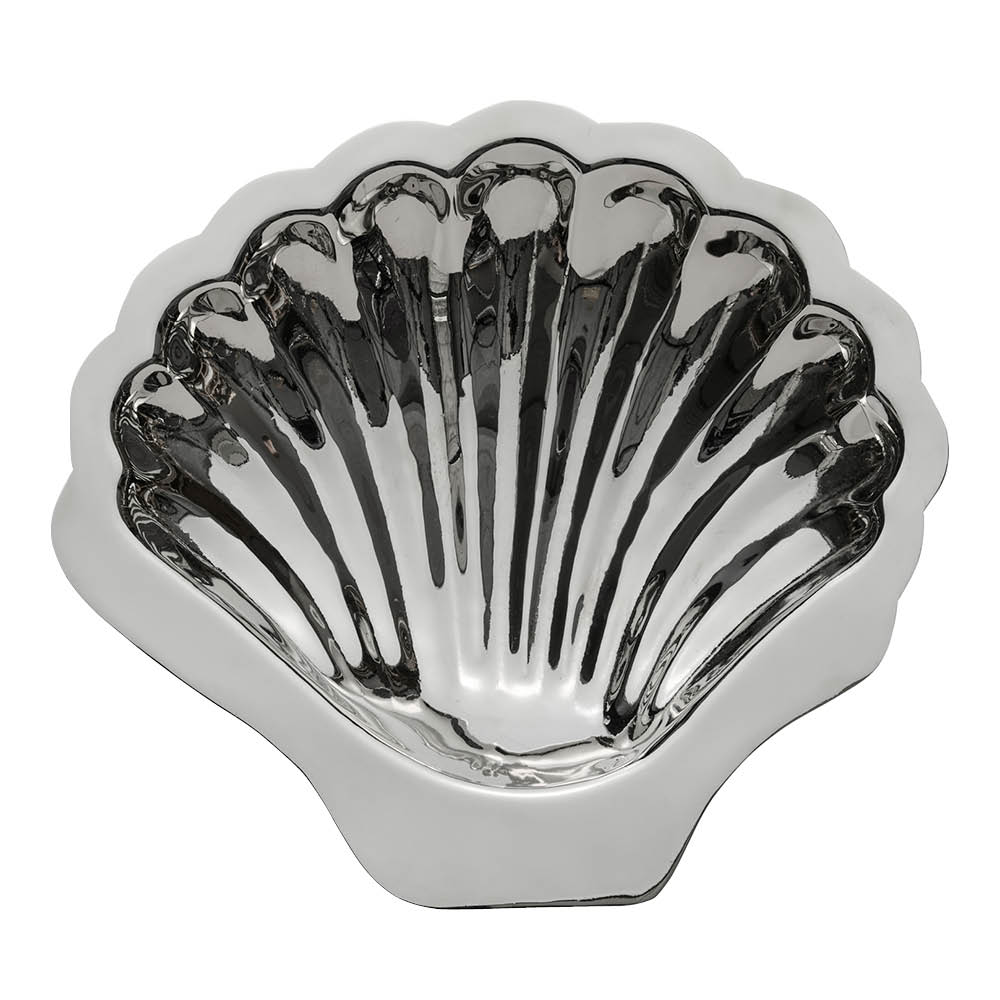 Lene Bjerre Scallia serveringsfat snäcka 20 cm silver