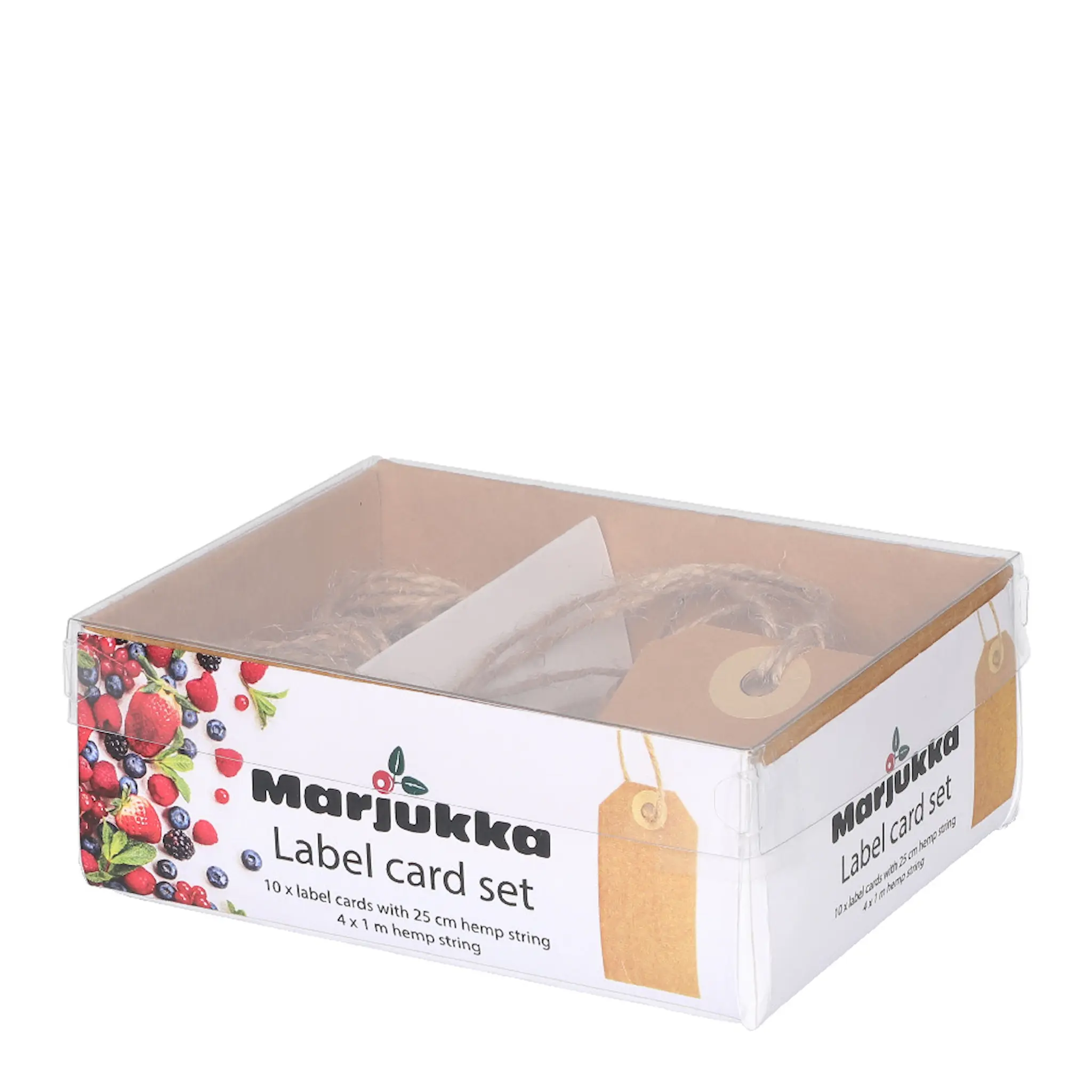 Marjukka Etiketter med snöre 10-pack brun