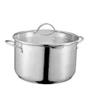 Kosmo gryta med glaslock 10,1 L silver