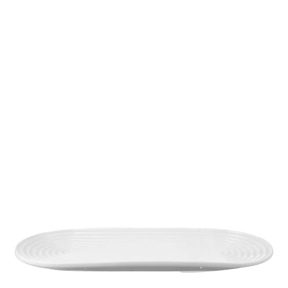 Lyngby Tura oval serveringsfat 34x14,5 cm hvit