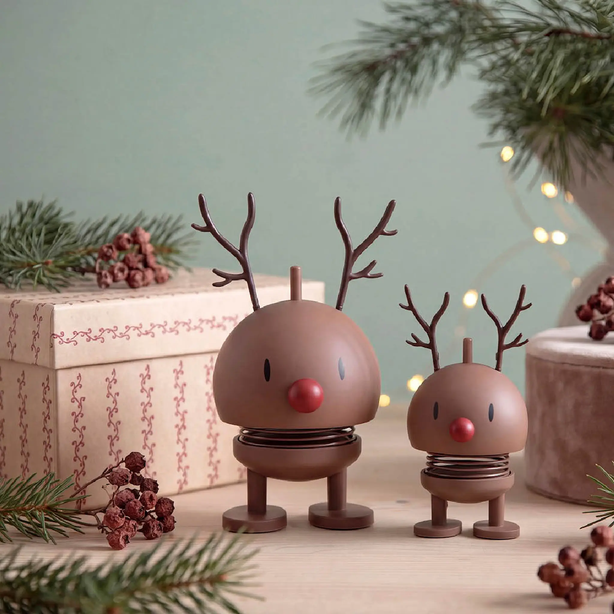Hoptimisten Hoptimist Soft Reindeer Bumble setti XS/S choko