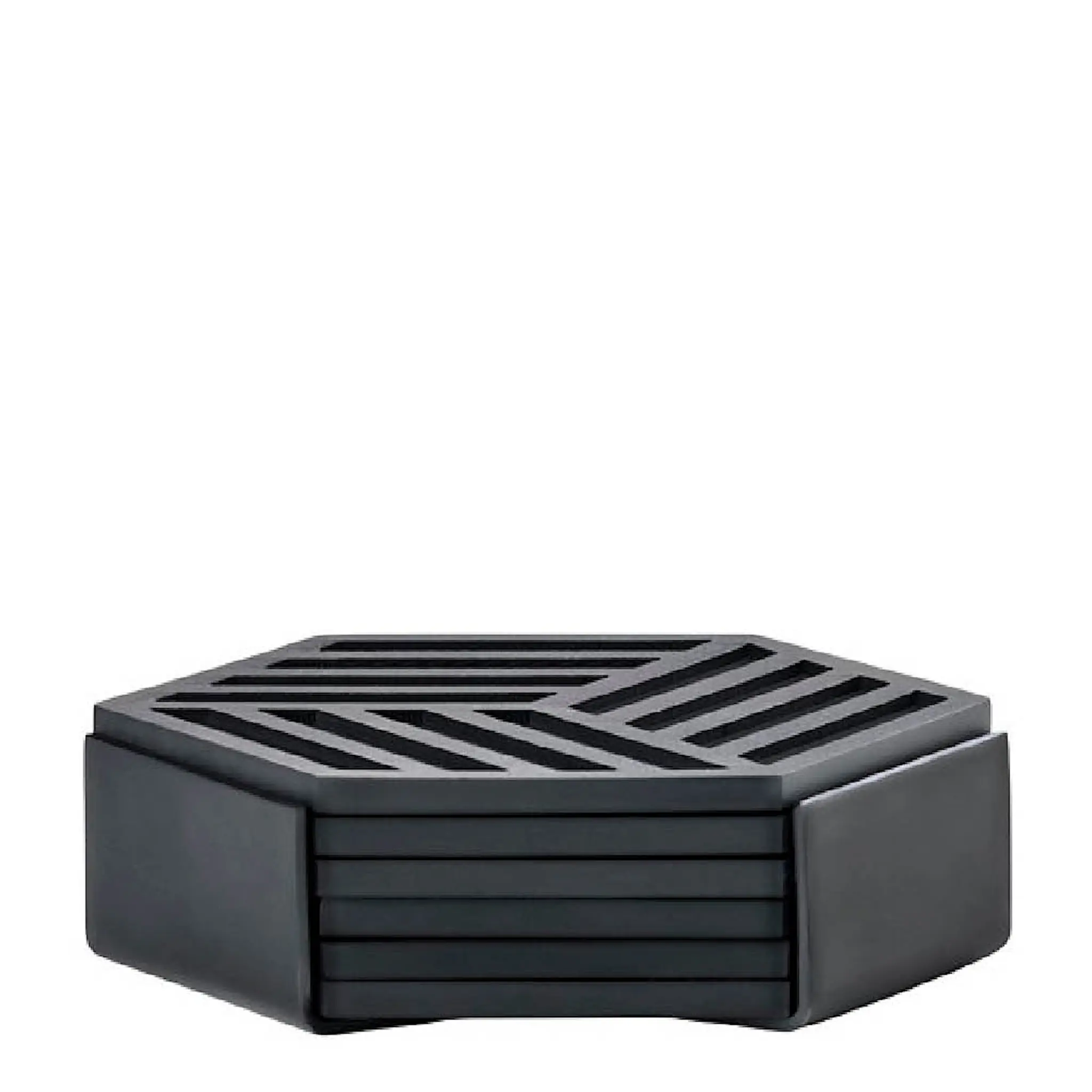 Zone Denmark Hexagon glassbrikker 6 stk svart