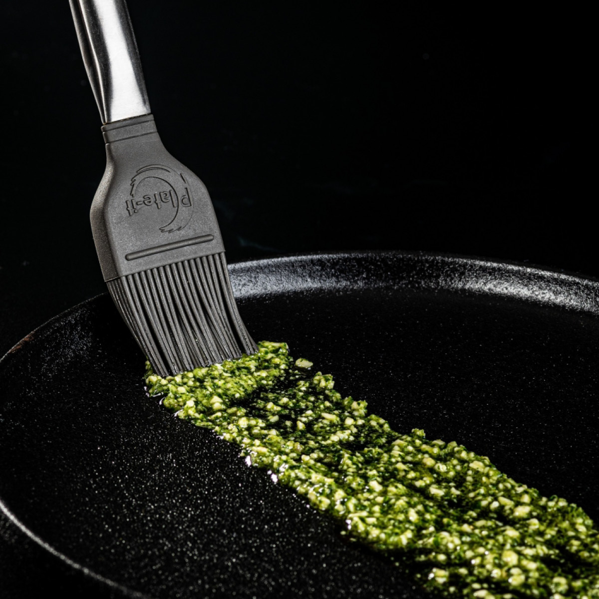 Plate It Dekorpensel 23 cm 2 stk stål/grå