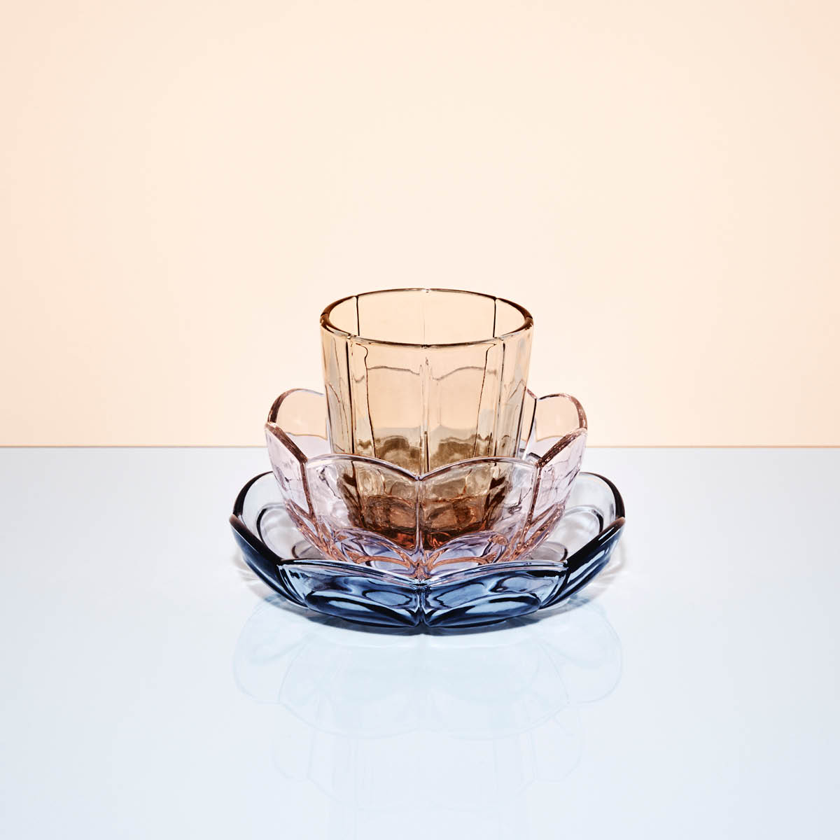 Holmegaard Lily vannglass 32 cl 2 stk toffee rose