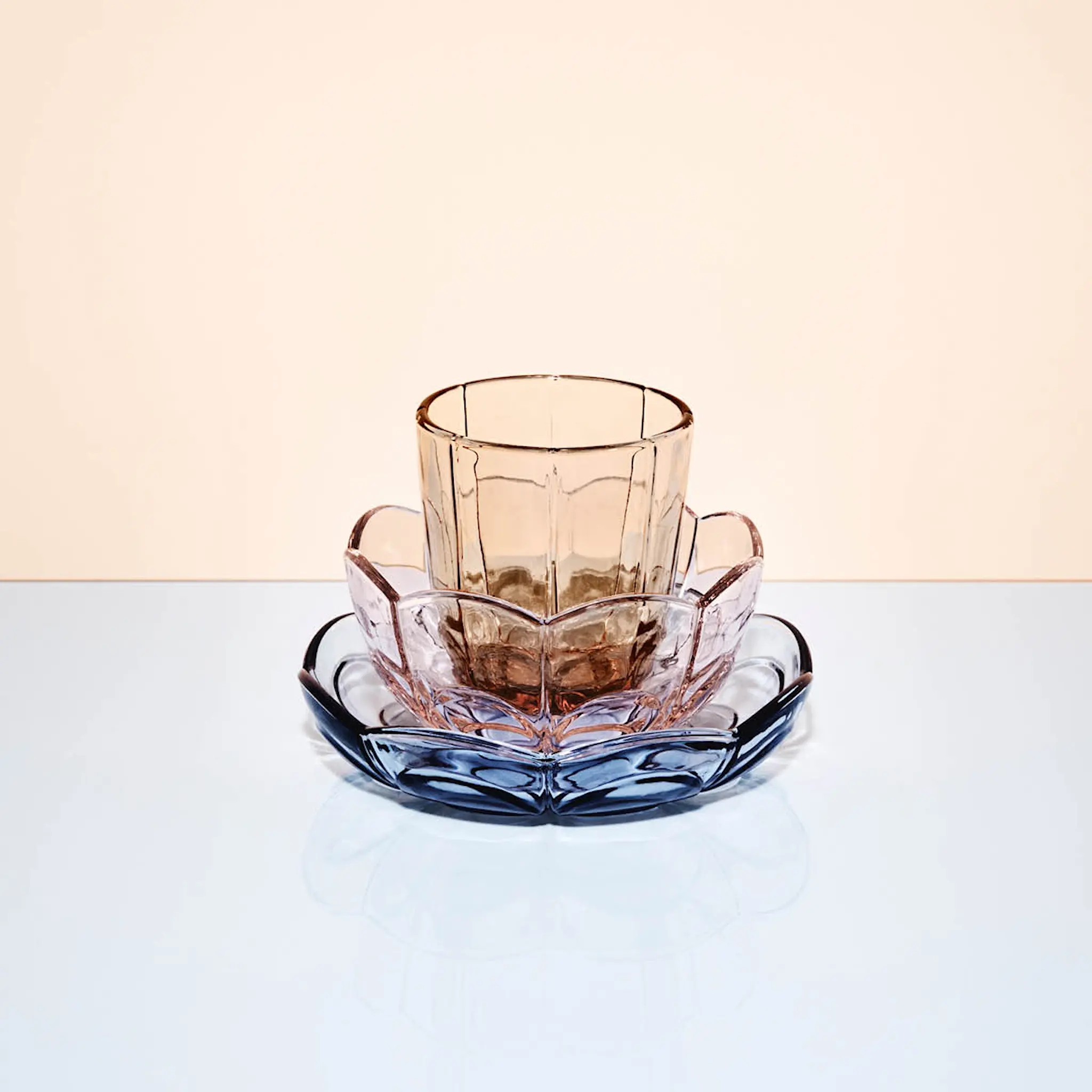 Holmegaard Lily Vattenglas 32 cl 2-pack Toffee Rose