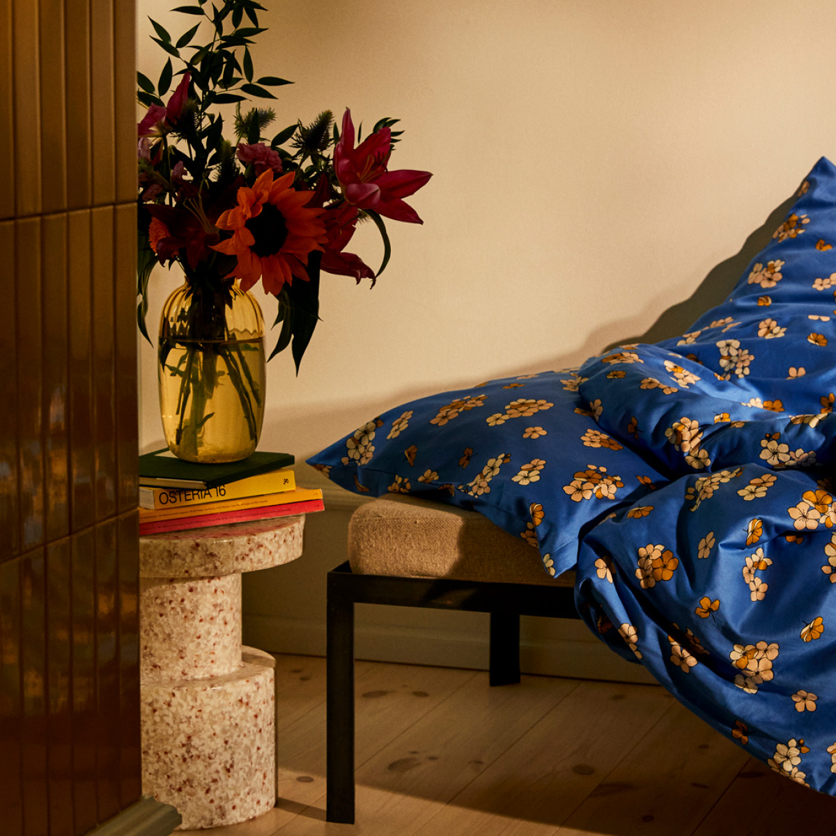 Juna Grand Pleasantly sengetøy 140x220 cm blå