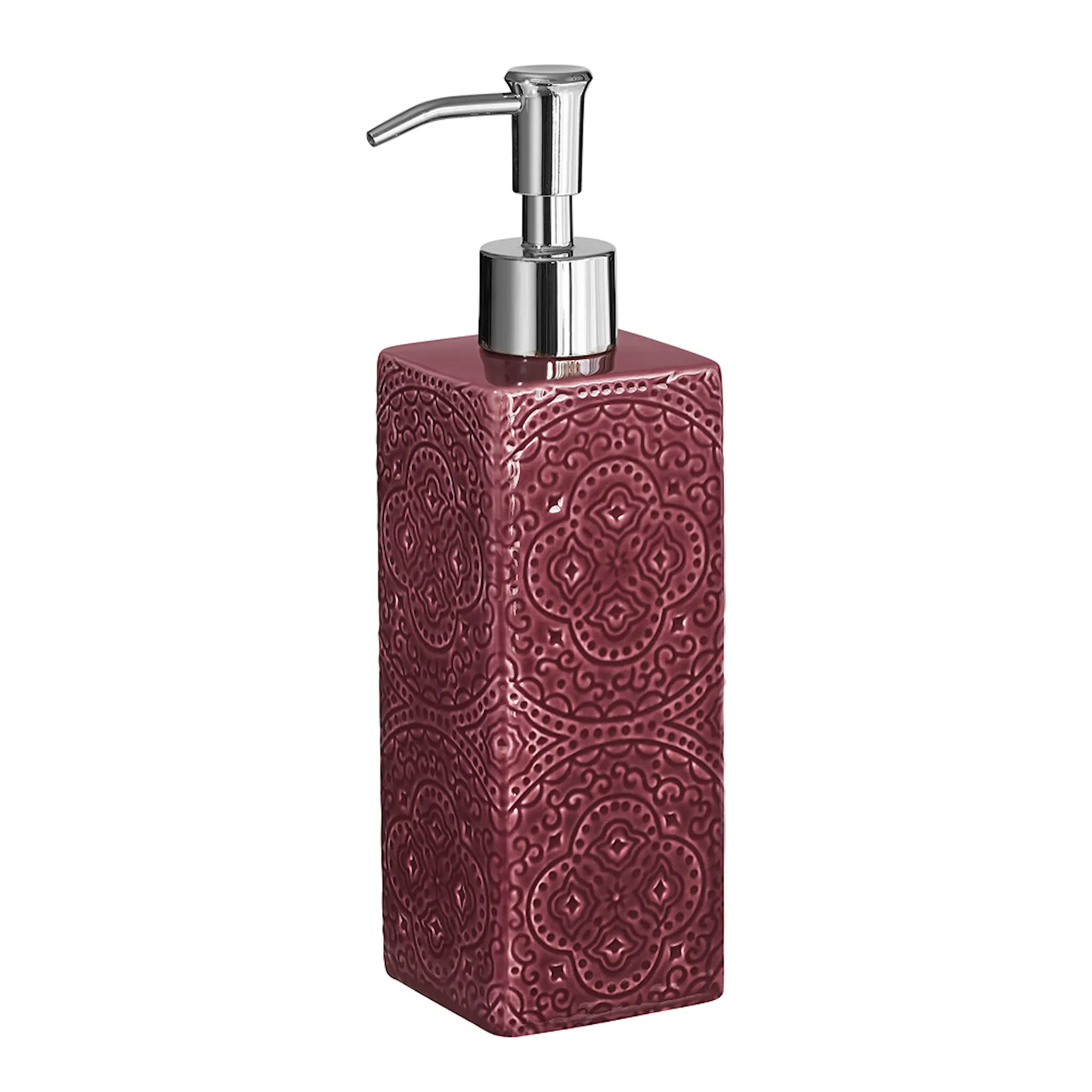 Cultdesign Kub Orient tvålpump 21 cm vinröd