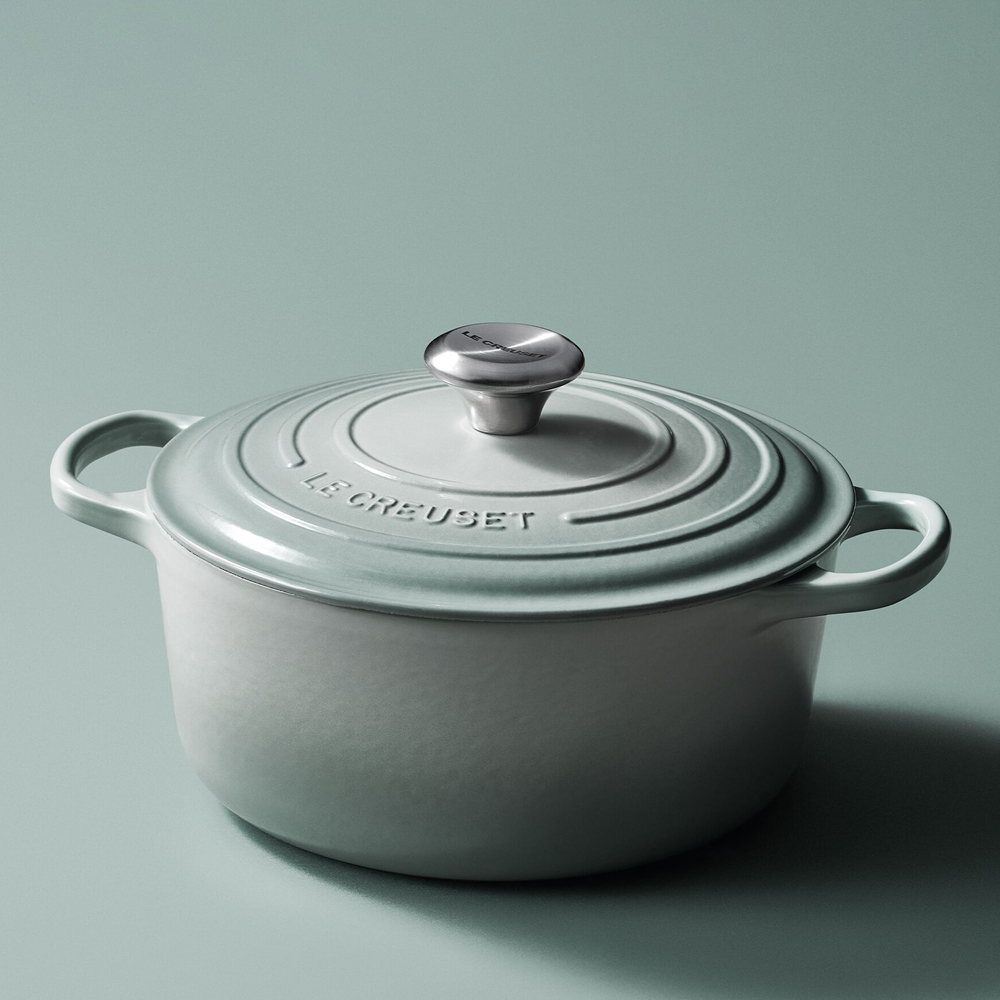 Le Creuset Signature gjutjärnsgryta rund 24 cm 4,2 L sea salt