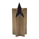 Asteri bordstjärna lampa 27 cm antik mässing