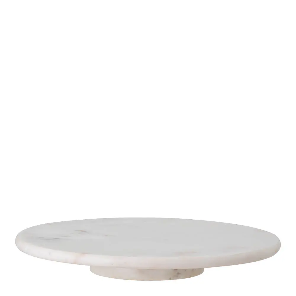 Ellin roterende fat 35,5 cm marmor hvit