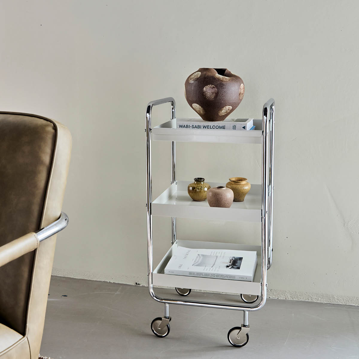 House Doctor Roll Tarjoiluvaunu 42x38x85 cm Hopea