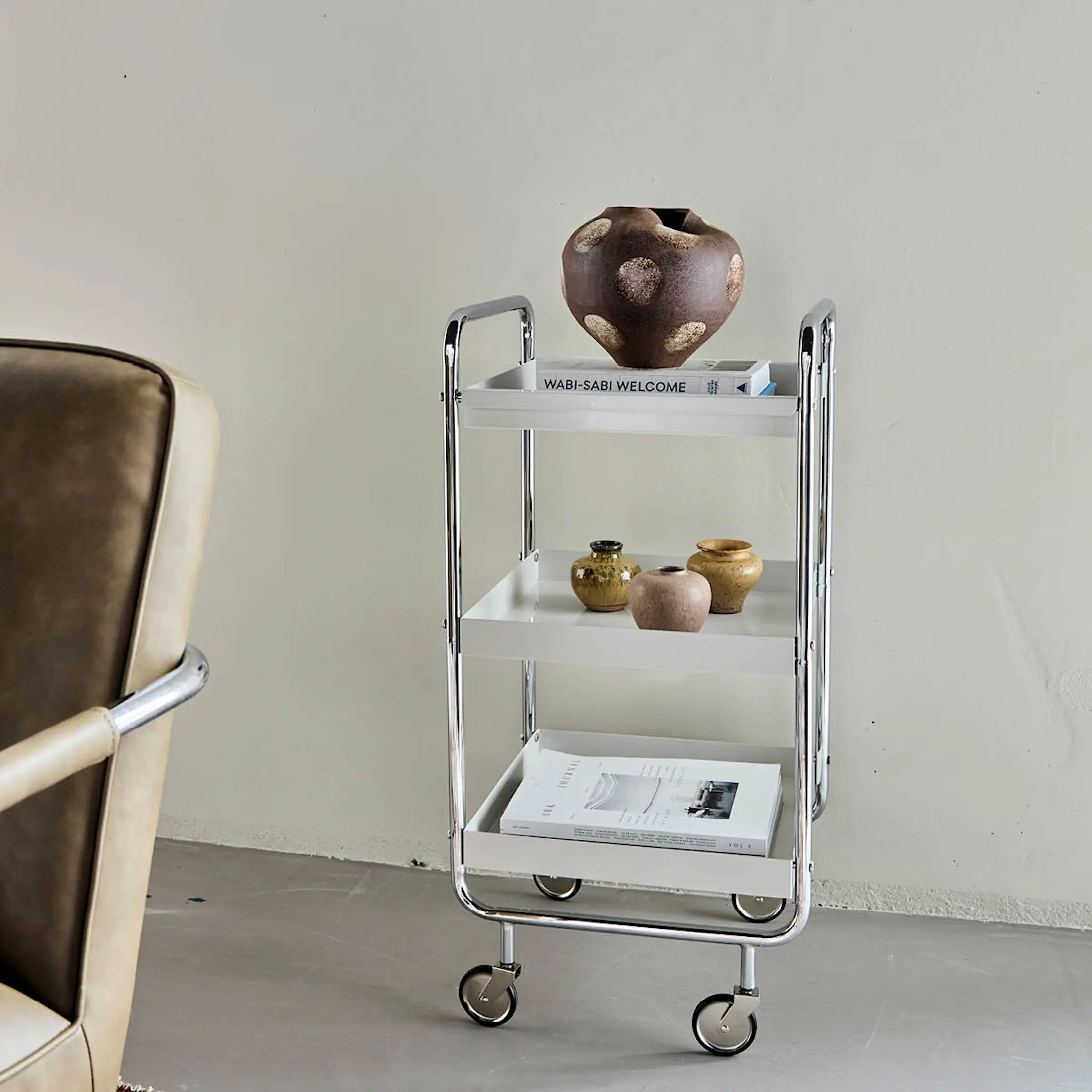 House Doctor Roll Tarjoiluvaunu 42x38x85 cm Hopea