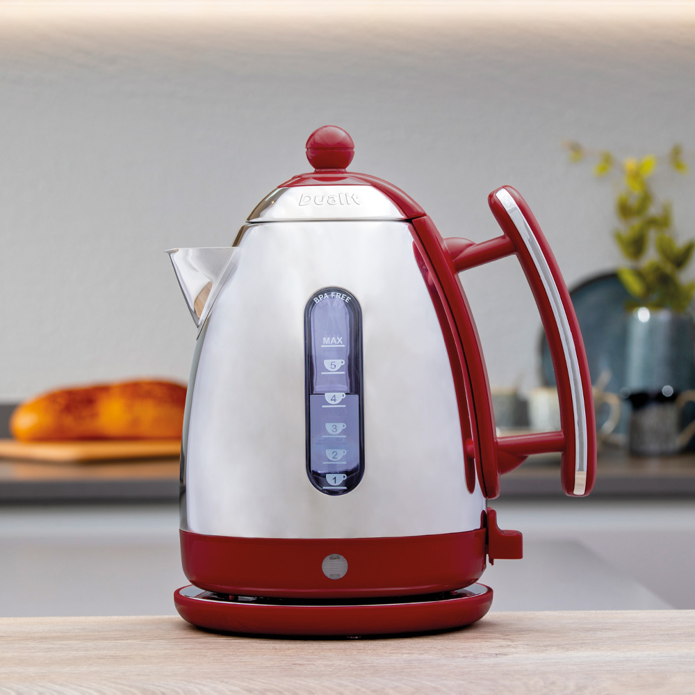 Dualit Lite vannkoker 1,5L rød/rustfri