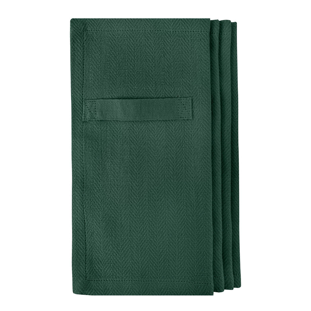 The Organic Company Serviett i bomull 20x20 cm 4 stk dark green