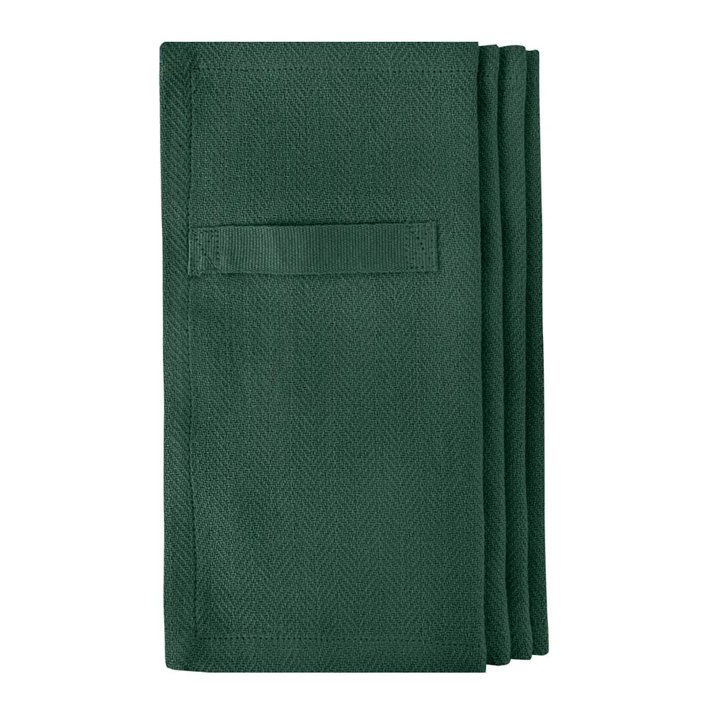 Puuvillaservetti 20x20 cm 4 kpl dark green