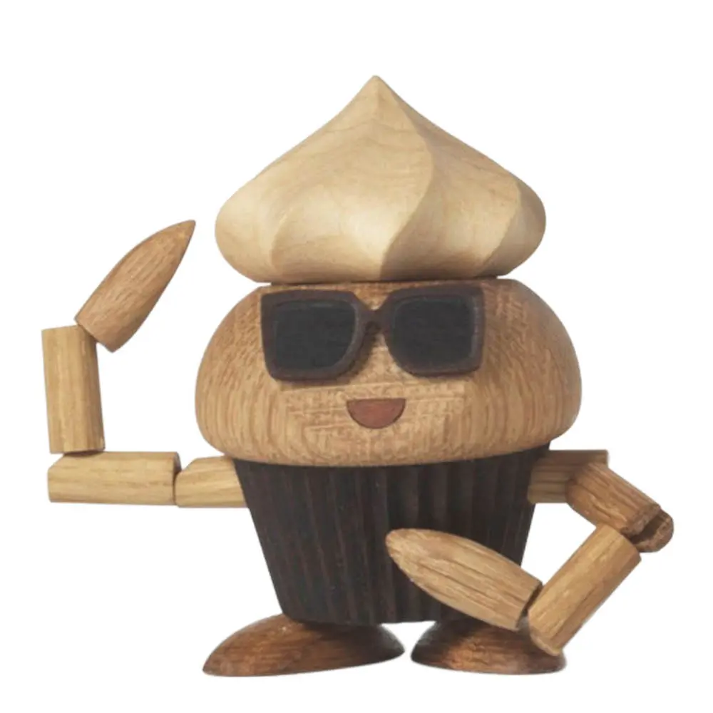 Woodies Carrie Cupcake trefigur 8 cm eik