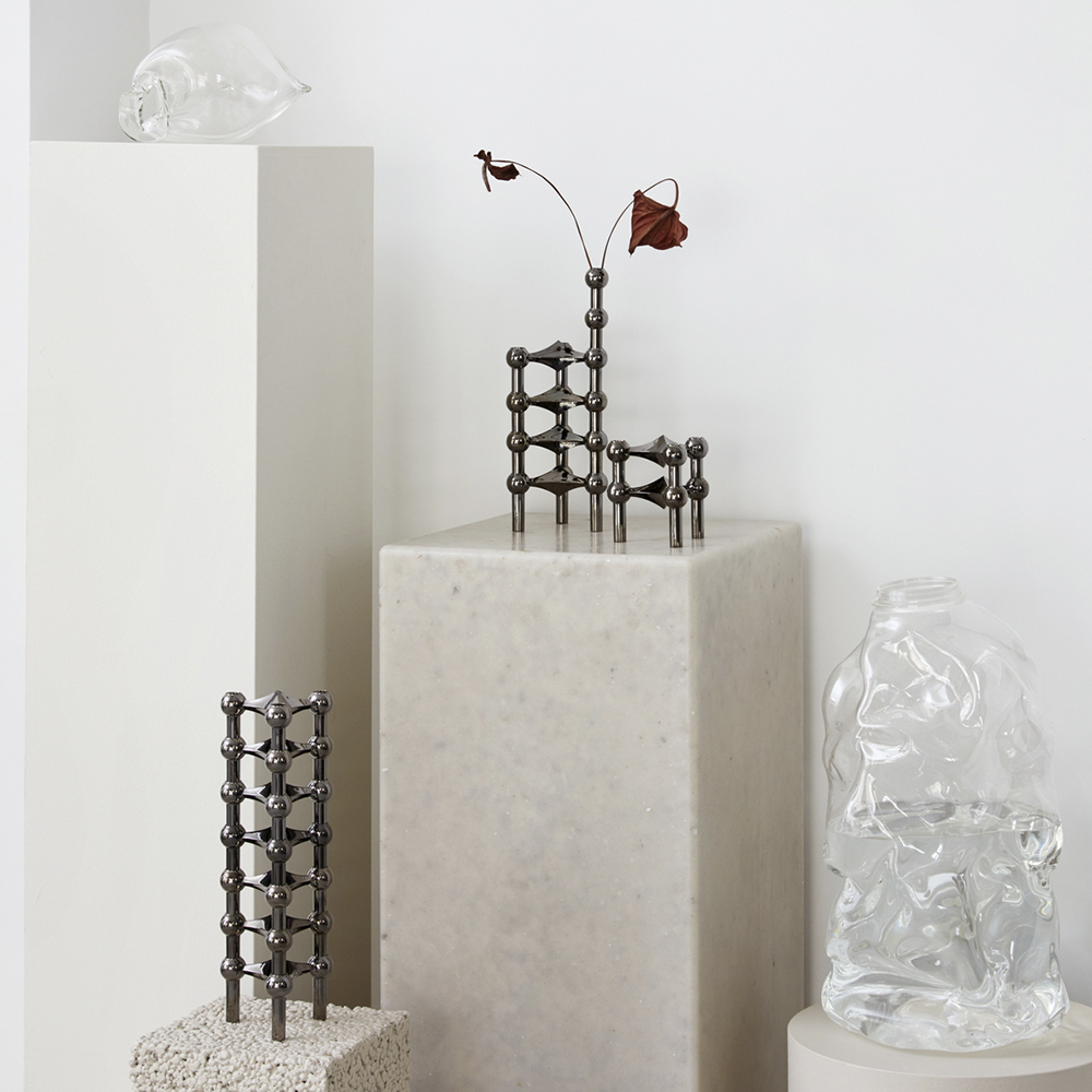 Stoff Nagel Stoff Nagel ljusstake 1-pack Svart krom