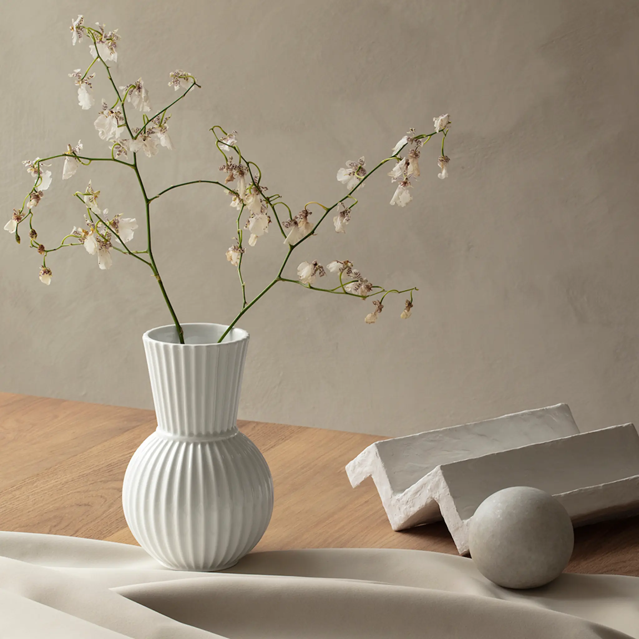 Lyngby Porcelæn Lyngby Tura Vas 18 cm Vit