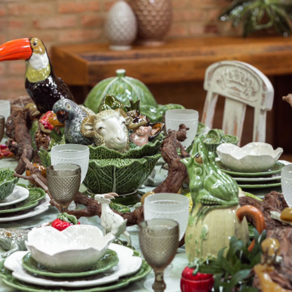 Bordallo Pinheiro Cabbage skål kålblad 17,5 cm hvit