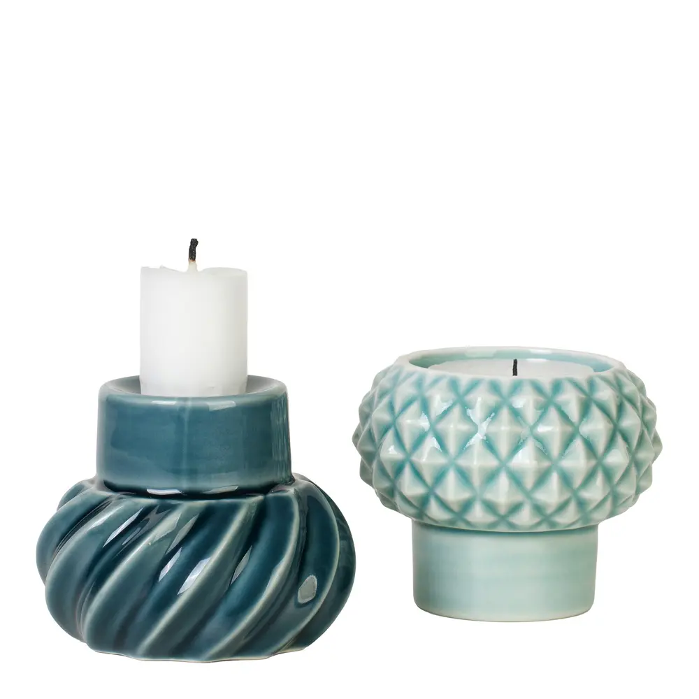 Samsurium Kynttilänjalka 2 osaa Petrol/Peacock