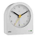 Väckarklocka analog 9,7 cm vit