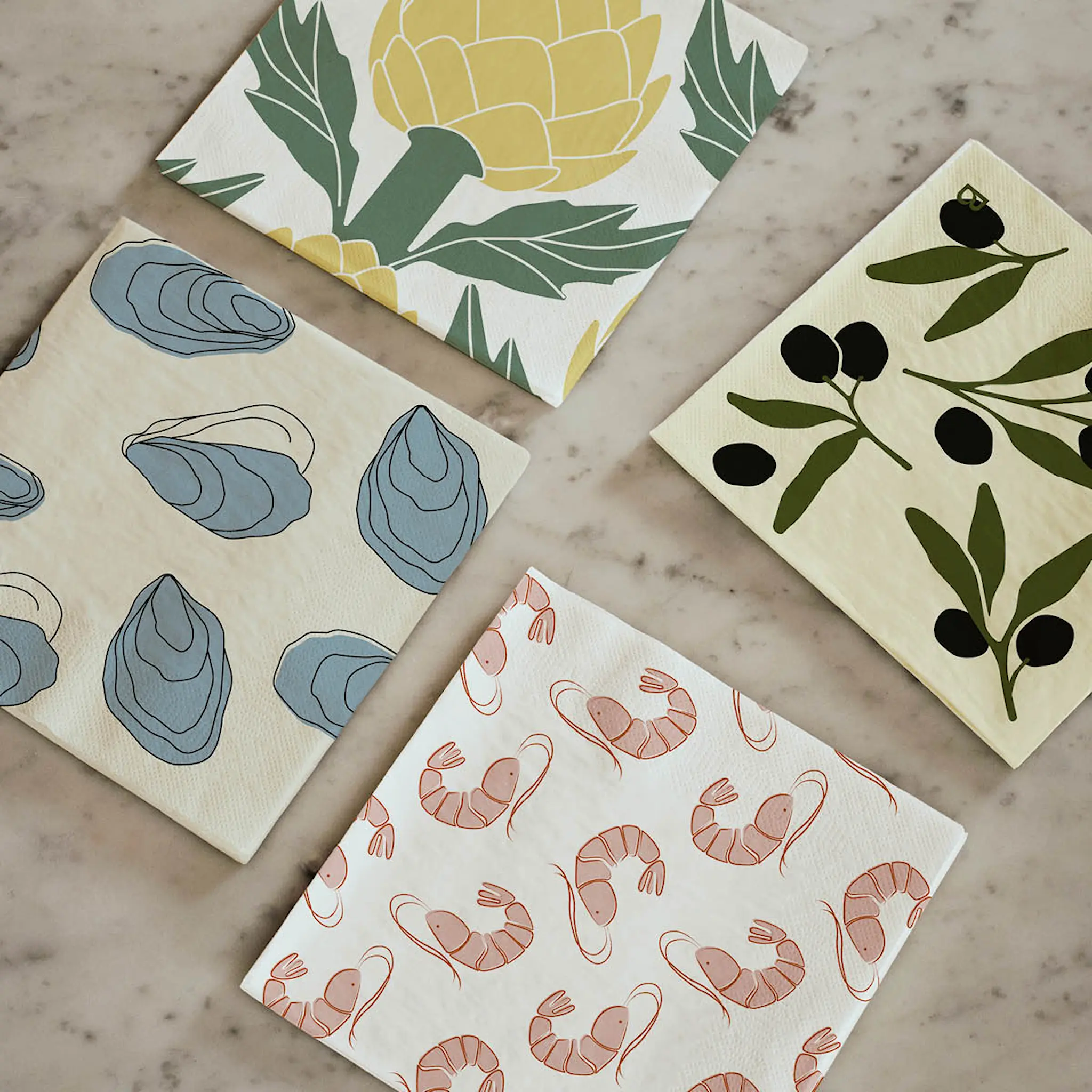 Broste Copenhagen Olive servett 33x33 cm 20-pack svart/grön