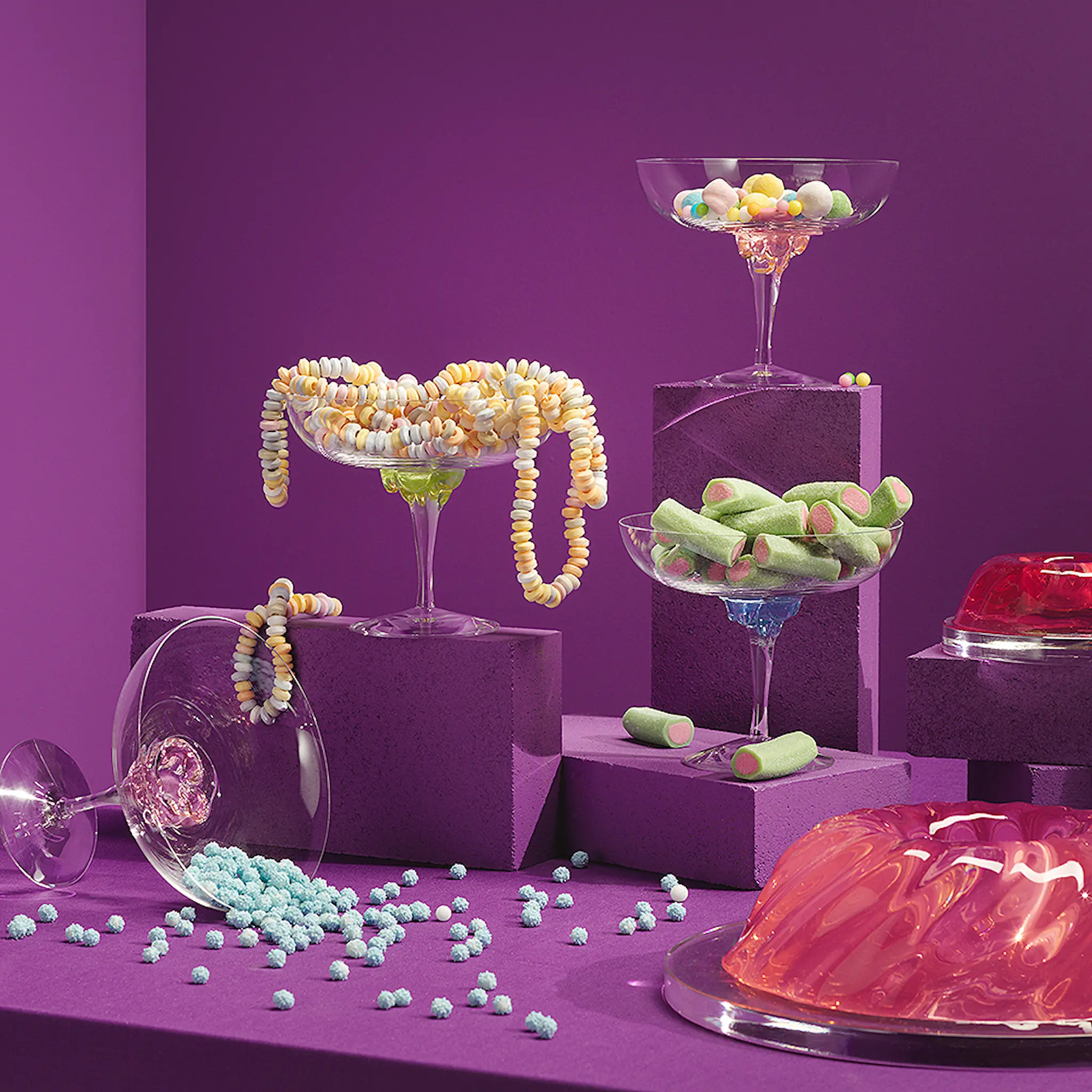 Kosta Boda Sugar Dandy Samppanjalasi 32 cl Sininen