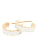 Steel - Enamel Coll örhängen 16 mm vit/guld