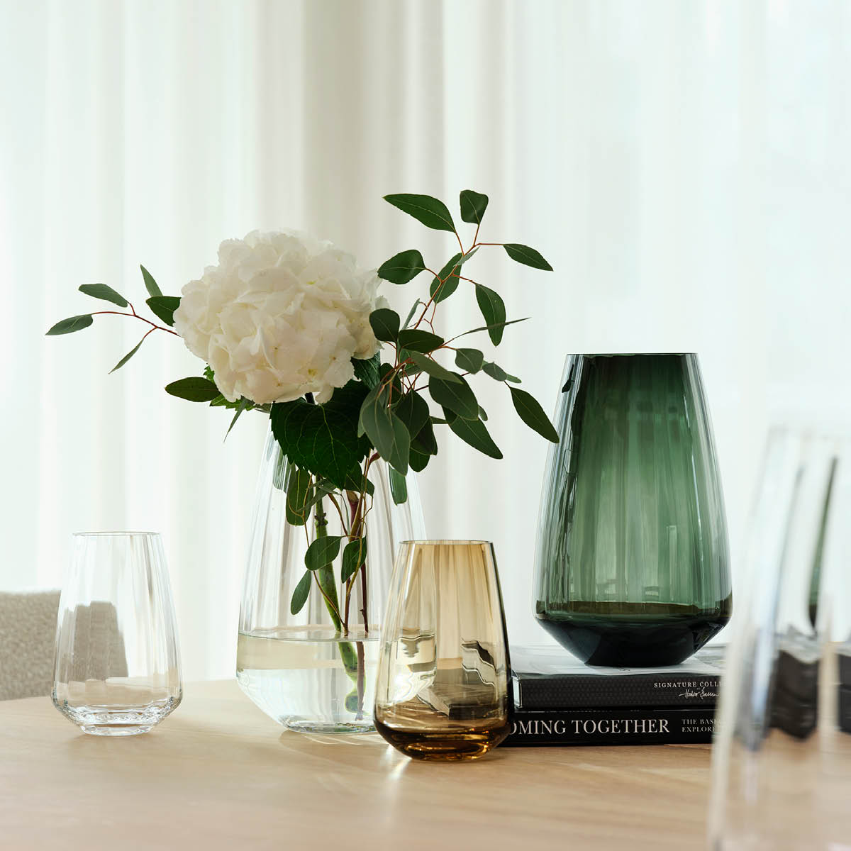 Magnor Optique vase 17 cm light topaz