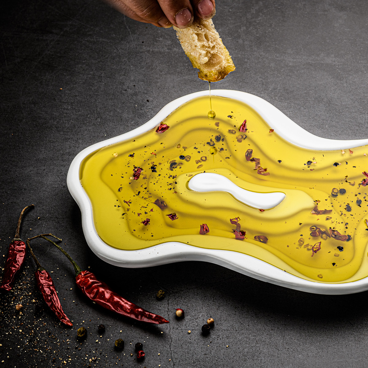 Style De Vie Style De Vie Kulho öljylle 22 cm Valkoinen