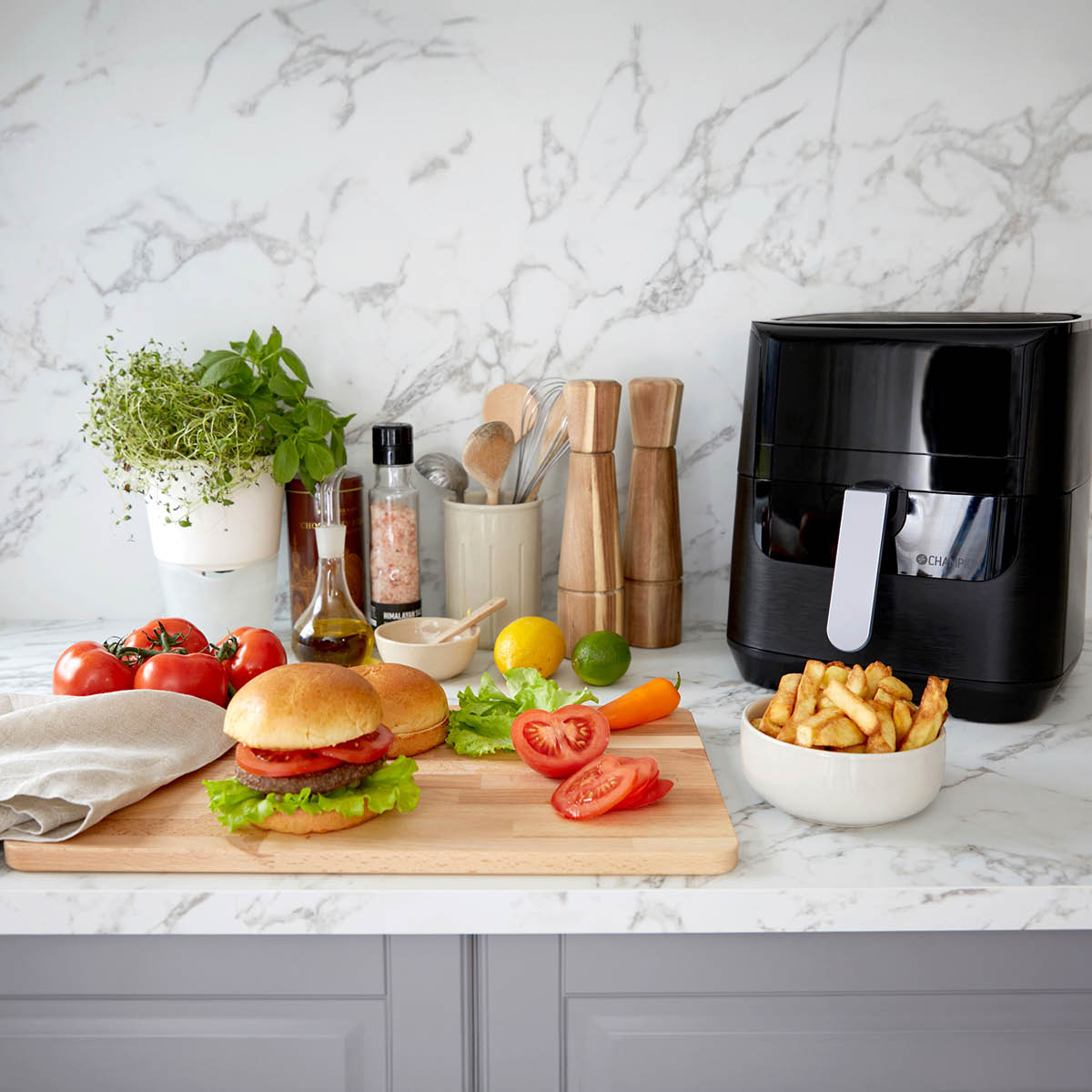 CHAMPION Airfryer XL Ceramic 5,5 L 1800W AF600 svart