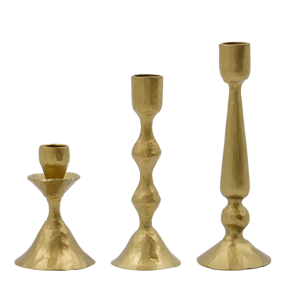 House Doctor Kynttilänjalka Castle 3 kpl antiikkimessinki