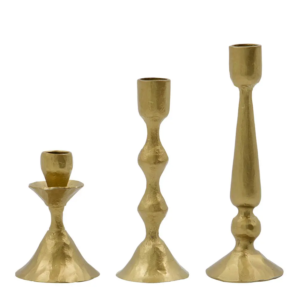 Kynttilänjalka Castle 3 kpl antiikkimessinki