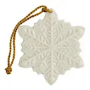 Julornament snökristall 9 cm vit