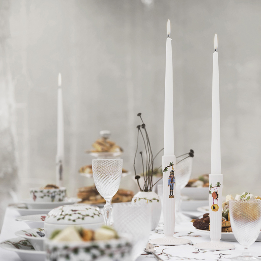 Kähler Hammershøi Christmas lysestake 20 cm hvit