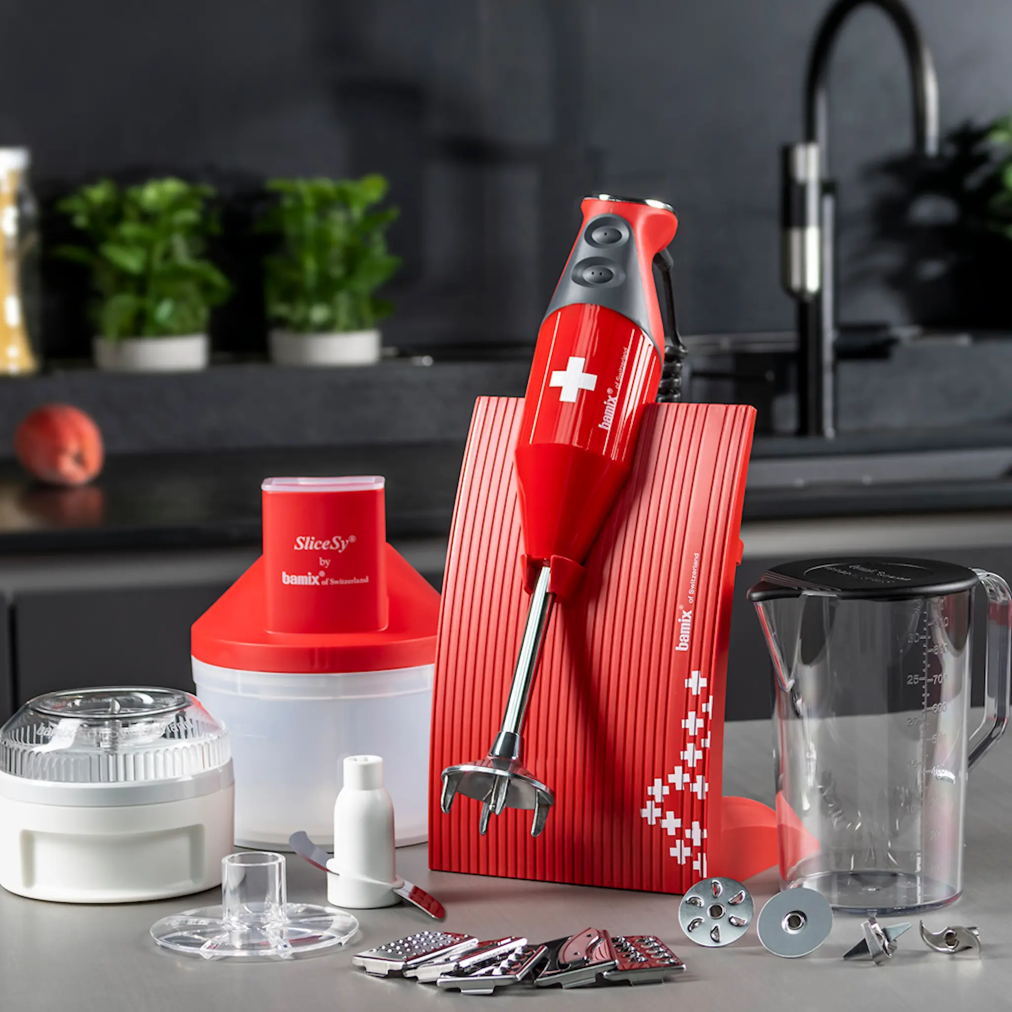 Bamix Bamix Stavmixer Swissline Superbox 200 w Röd